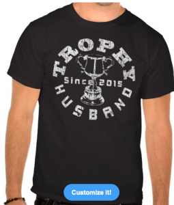 Trophy Husband Since 2015 T-shirt Black