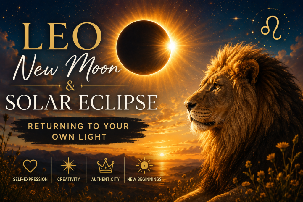 Leo new moon and solar eclipse