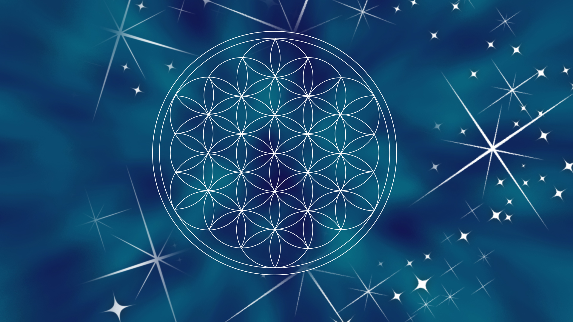 Flower of life with sparkles - Peace Wings Apparel